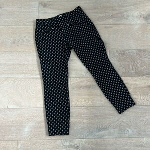 Gap stretch slim fit cropped pants / 2 petite skinny ankle black and white print
